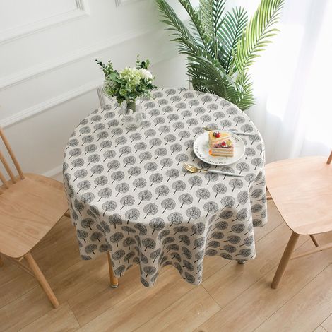 Runde Tischdecke - Skandinavische, waschbare Tischdecke - dekorative Tischdecke (150 cm) (1/4)