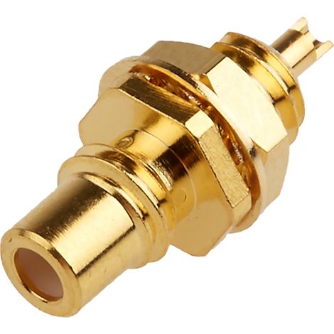 Connecteur coaxial RS PRO Femelle Droit, raccordement A souder 50O Montage panneau ( Prix pour 1 ) (1/3)