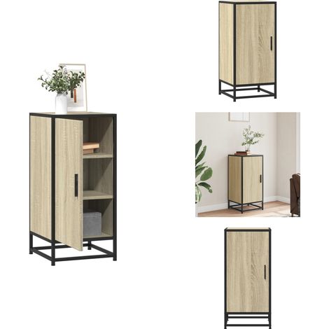 Sideboard Sonoma-Eiche 35,5x35x76 cm Holzwerkstoff und Metall - Sideboard - Sideboards - Schrank - Küchenschrank