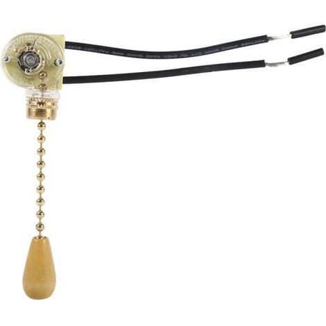 Interrupteur à tirette 4 pièces universel maison ventilateur de plafond lampe applique murale remplacement tirer chaîne cordon (1/4)