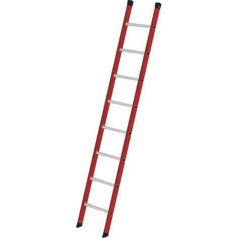 Günzburger Steigtechnik Sprossen-Anlegeleiter GFK/Alu ohne Traverse 8 Sprossen - 035008 (1/3)