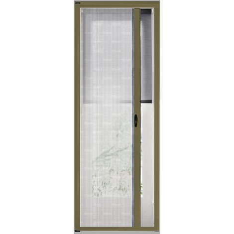 Zanzariera Universale Scorrimento Orizzontale Per Porte Portafinestra Balconi A Rullo Avvolgibile Profilo Riducibile Regolabile Telaio In Alluminio In Kit Fai Da Te 150 X 250 Cm Marrone (1/5)