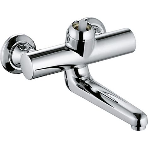 KLUDI PROVITA Grifo monomando mural DN 15 sin palanca, Saliente 255 mm cromado, 335330500