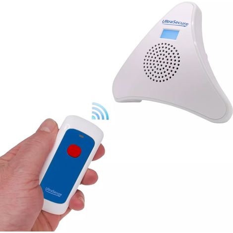 Alerte panique sans-fil - Bouton SOS & Carillon mobile - Portée 600m / 35 mélodies / volume réglable / flashs (DA600+) (1/5)