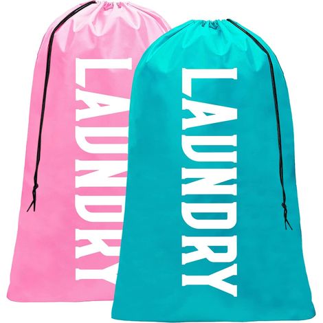 Sac à Linge de Voyage - Nylon Épais Double Couture - 61 x 91 cm - Pour Panier à Linge ou Bac à Lessive - 2 Pièces (1/5)