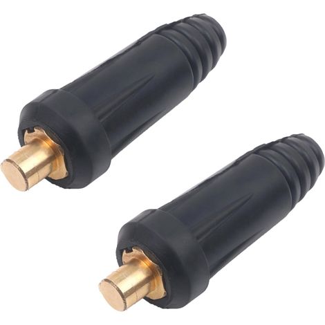 Lot de 2 connecteurs pour machine à souder, câble de soudage noir, raccord rapide pour équipement de soudage TIG, DKJ35-50, mâle (1/5)