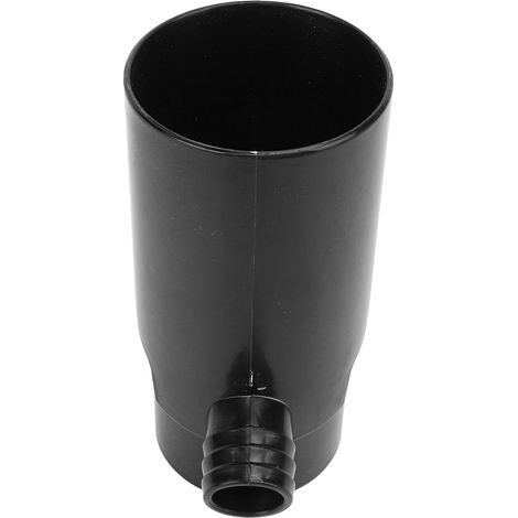 Récupérateur d'eau pluviale avec divertisseur de gouttière rond 8 cm en plastique noir pour arrosage et aquarium (1/5)