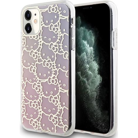 Hello Kitty HKHCN61HCHPEP iPhone 11 / Xr6.1 custodia rigida rosa/rosa IML Gradient Electrop Crowded Kitty Head (1/5)