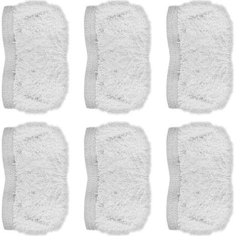 Lot de 6 chiffons de rechange en microfibre pour balai vapeur Polti PAEU0282 pour balai à franges POWERFRESH, lavables et réutilisables (1/5)