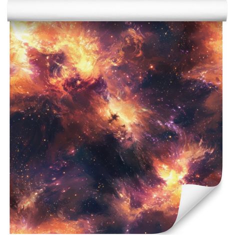 Papier peint aquarelle galaxie rouge et bordeaux 50x1000 cm (1/5)