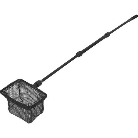 Épuisette télescopique pour aquariums, lacs et étangs. En nylon noir. Dimensions : 100 x 15 x 15 cm. Vendue à l’unité. (1/5)