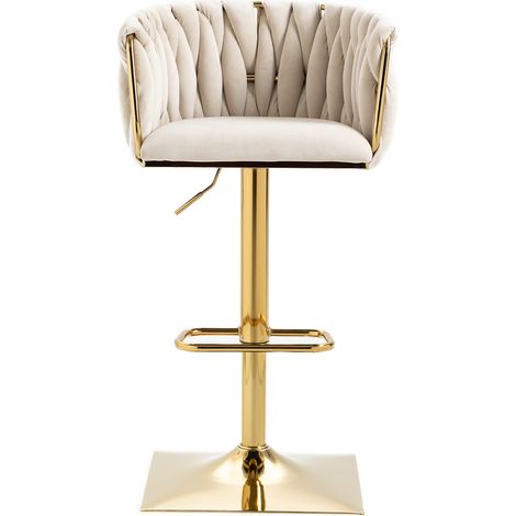 ancienne référence: W1880109497, tabouret de bar vintage avec dossier et repose-pieds, chaise de salle à manger hauteur comptoir pour îlot de cuisine, salle à manger, bar, comptoir, espace buffet, fêt