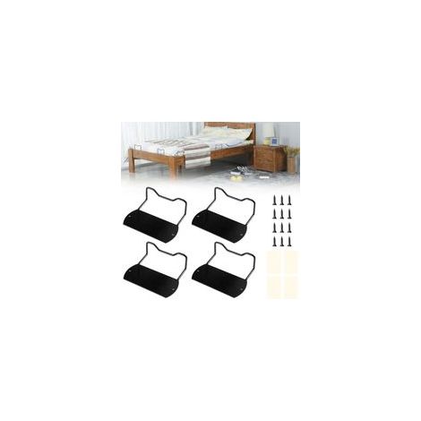 Ensemble de 4 Bloque Matelas en Fer Antidérapant - Arret Matelas Sécurisé pour Fixation et Stabilité du Lit, Anti-Glissement pour Empêcher Le Déplacement du Matelas sans Rayer Le Sol