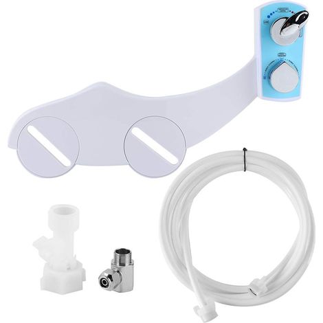 Nicht-elektrische Bidetdüse, WC-Sitzaufsatz für Badezimmer, Warm- und Kaltwasserspülung, WC-Sitzdüse, Intimreinigung, batterielos, Reinigungsdüse, einfache Installation (1/5)