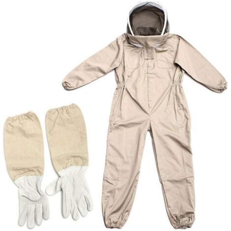 Combinaison D'apiculteur - Costume D'apiculture Professionnelle avec Gants Vêtements À Capuchon Protection pour Apiculteurs Anti Guêpes Équipement, 2xl (1/5)
