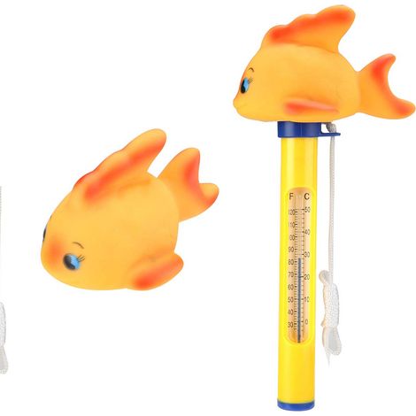 Floating Pool Thermometer, Swimming Pool Thermometer with String, Floating Thermometer for Swimming Pool, Bath Water, Spas, Hot Tubs, Aquariums and Fish Ponds (Goldfish) (1/5)