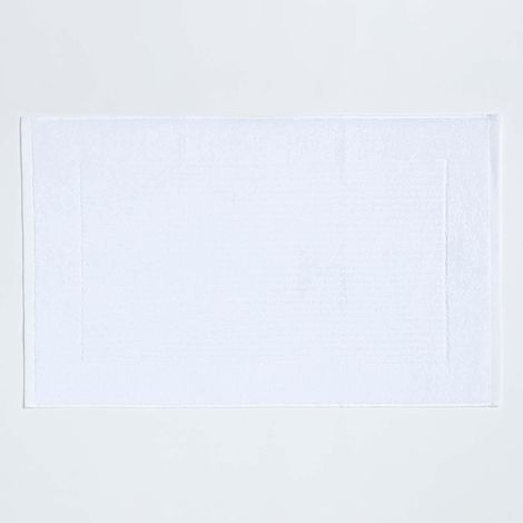HOMESCAPES Imperial Badematte 100% Baumwolle, weiss