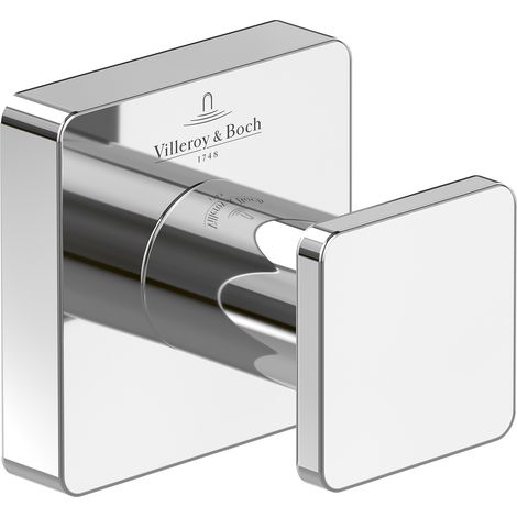 Villeroy & Boch - Set di accessori da bagno: portasciugamani a parete + gancio per asciugamani, cromato (1/2)