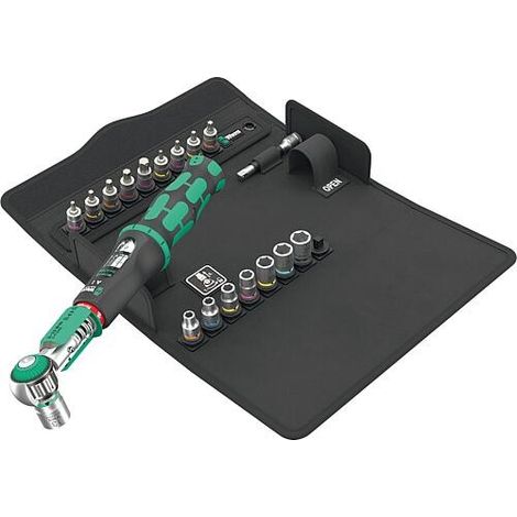 Wera – Coffret cliquet et douilles 20 pièces – Clé dynamométrique réglable 2-12 Nm avec mécanisme de débrayage – Pour plomberie et chauffage (1/5)