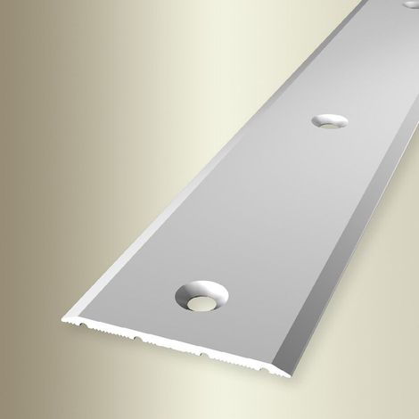 PROVISTON  Übergangsprofil  Breite: 40 mm  Höhe: 0 - 99 mm  Länge: 1000 mm  Aluminium eloxiert  Glatt  Silber  Mittig Versenkt Gebohrt (1/5)