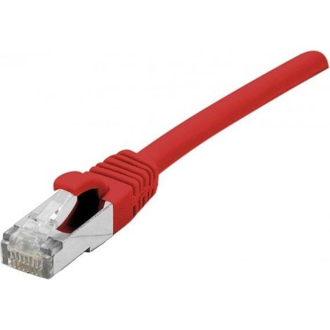 divers Cordon RJ45 CAT 6A S/FTP TPE écologique snagless rouge certifié GRS - 0,5 m (ECF-854520)