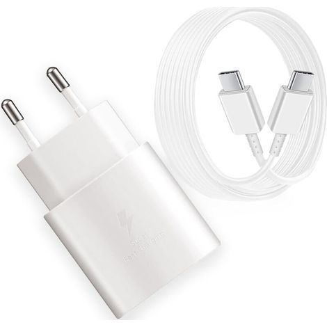 Samsung Chargeur Rapide 25W,Port USB Type C Cable Chargeur Samsung Ultra Rapide Chargeur Compatible avec Samsung Galaxy S22 Plus/S22 ULTRA/S21 FE 5G/S21Plus/S20FE/Note 20 ULTRA/A53/A52/A72/A13 (2M)
