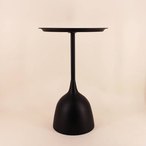 Table d'appoint design en métal noir 60cm