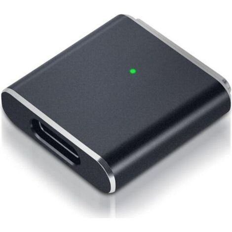 Adaptador magnético USB C a Mag-S 3 de 100 W, convertidor tipo C hembra a Mag-S 3 T-Head, carga rápida PD compatible con MacBook Pro/Air M1 M2 M3 M4 (14\"/16\") plateado (1/5)