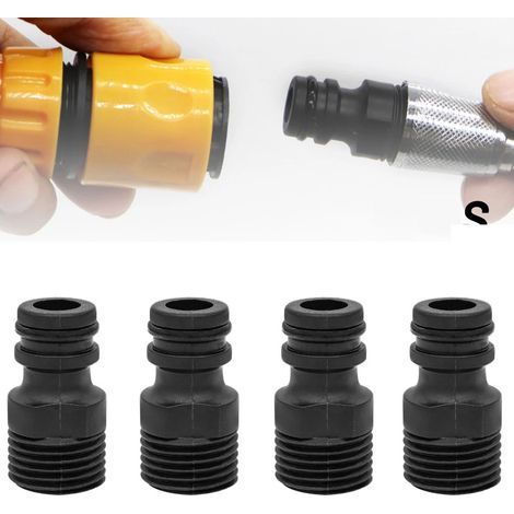 pcs adaptateur de robinet fileté "BSP tuyau d'eau jardin connecteur rapide raccord système d'irrigation pièces adaptateurs 4 1/2 (1/5)