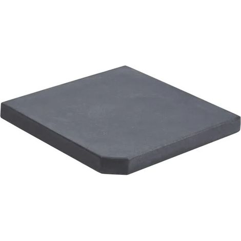 Plaque de contrepoids carrée en granit noir en forme de parapluie, 25 kg (1/5)
