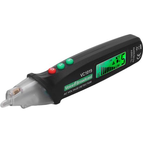Stylo détecteur de tension sans contact, testeur de câbles d'alimentation électrique CA, haute précision, alarme sonore et lumineuse (1/5)