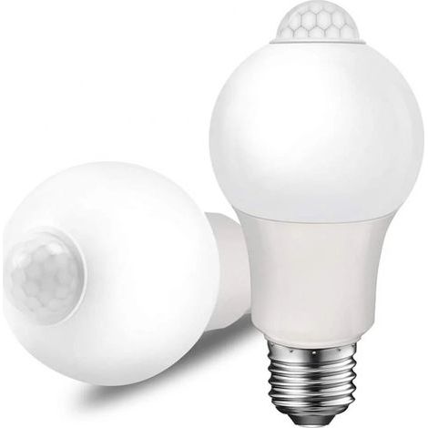 12Ampoule à lumière blanche chaude avec détecteur de mouvement (2emballages individuels (1/5)