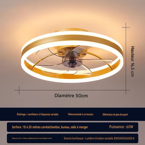 Ventilateurs de plafond portables avec éclairage LED 3600 mAh-- (1/3)