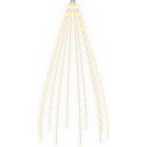 Luces del árbol de Navidad 180 LED Blanco Cálido 180 cm vidaXL (1/5)