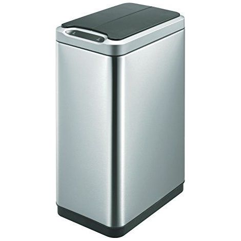 EKO - Poubelle à capteur Phantom 30 litres - Stainless steel Plastic - inox mat, noir (1/4)