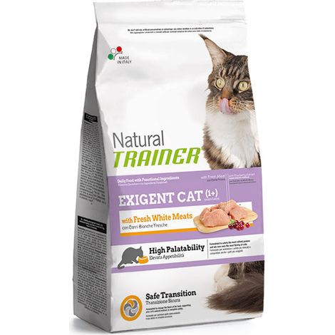 NATURAL TRAINER SACCO CROCCHETTE GATTO ADULTO EXIGENT 300 GR CARNI BIANCHE