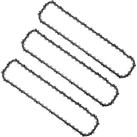 Confezione da 3 catene per potatore a palo da 10" (25 cm), 40 maglie di trasmissione, basso rimbalzo, compatibili con Black & Decker, Ryobi e altri (1/4)