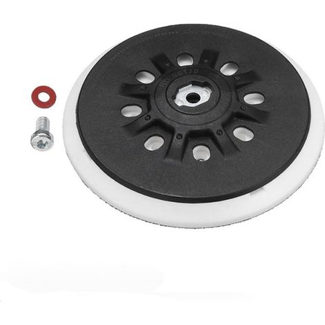 150 mm (6 pouces) Plateau de ponage 8 trous compatible avec les ponceuses orbitales Bos-ch Festool ETS 150, ETS EC 150, LEX 150, WTS 150/7 498987 (souple),pour Ponceuse Excentrique