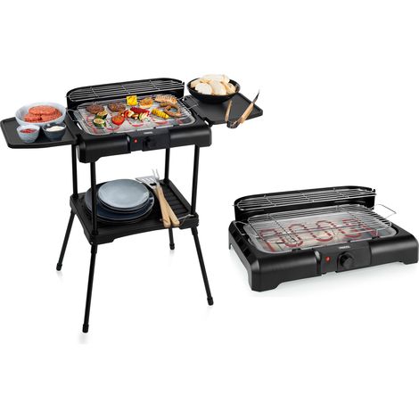 2in1 Standgrill mit Ablage & Elektro Tischgrill 40x25cm, 2200W (1/5)