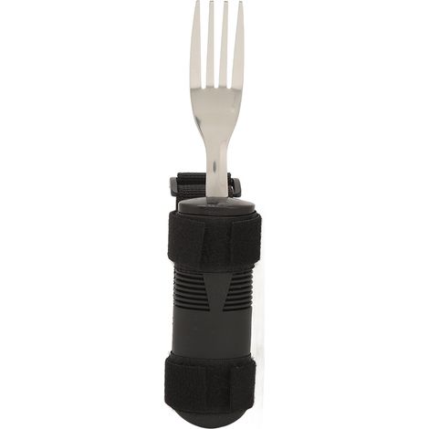 Fourchette adaptée pour personnes handicapées, préhension confortable, contrôle facile, aide quotidienne à l'alimentation. (1/5)