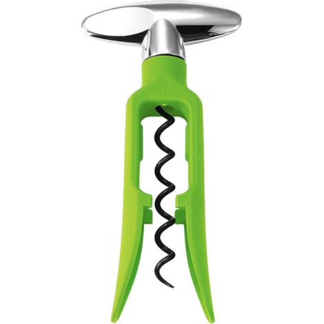 1 sacacorchos automático, compacto, 18 x 7,3 cm, verde, para todo tipo de corchos, uso diario. (1/5)