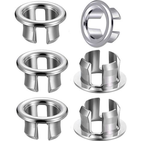 Anello di troppopieno per lavello, 6 pezzi Guarnizione anello di troppopieno per lavello Foro rotondo per lavabo da cucina e bagno Tappo di scarico (1/5)
