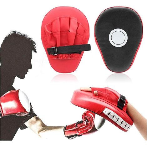 Cible Kick Boxing Pads Mitaines Boxe en Cuir Bouclier Courbe Boxing Pad Cuir Incurvé Plaquettes pour Boxe MMA Muay Thai Entraînement (1/5)