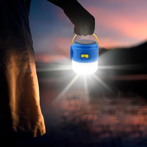 Torcia elettrica - Luce per tenda da campeggio, LED portatile a energia solare da appendere, 3 modalità di illuminazione, attrezzatura multifunzionale per la sopravvivenza e accessori da campeggio (1/4)