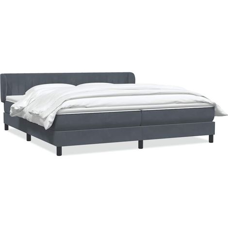 Maison Exclusive - Boxspringbett mit Matratzen Dunkelgrau 180x210