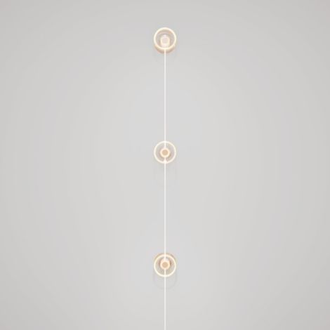 Creative Cables - Spostaluce Wandleuchte mit Stecker und 3 Ghost-Glühbirnen