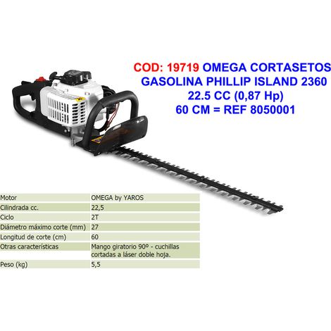 Cortasetos OMEGA jardin phillip island 126. 2t, 22,5cc.