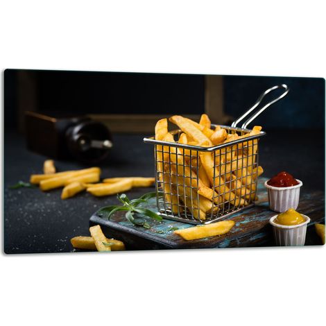 Tablero de corte de placa de vidrio 52x30 papas fritas (1/5)