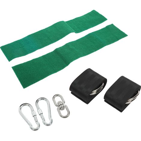 Aufhängegurt-Set für Baumschaukeln mit Karabinerhaken, Tragkraft 1000 kg, für Outdoor-Hängematten (1/5)