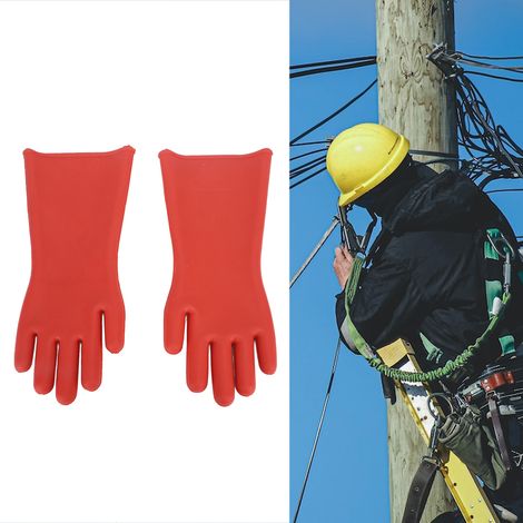 Gants isolants 12 kV, gants en caoutchouc haute tension, gants isolants pour la maintenance des électriciens (1/5)